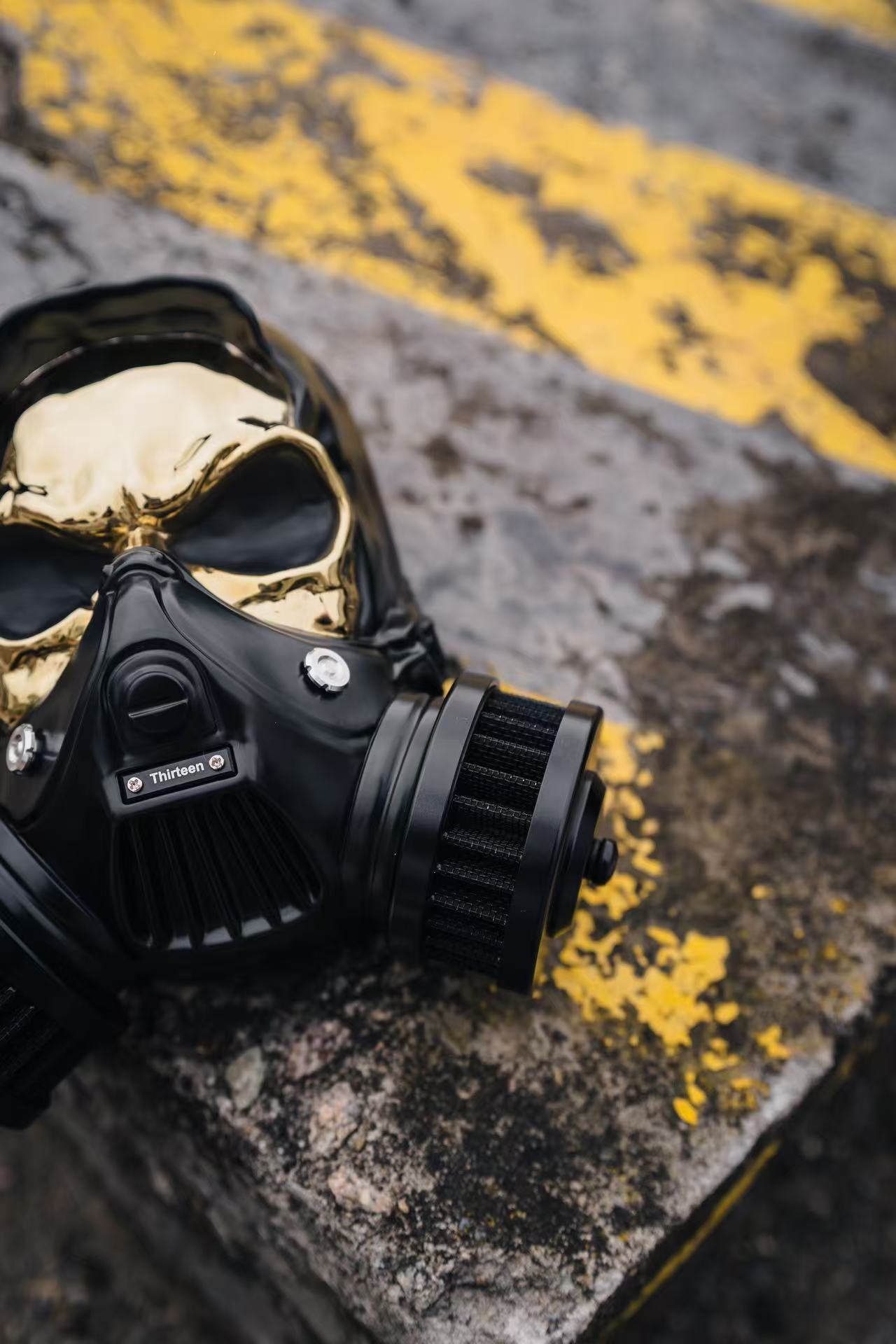 Skull Custom Luftfilter aus Alu-Legierung Black-Gold