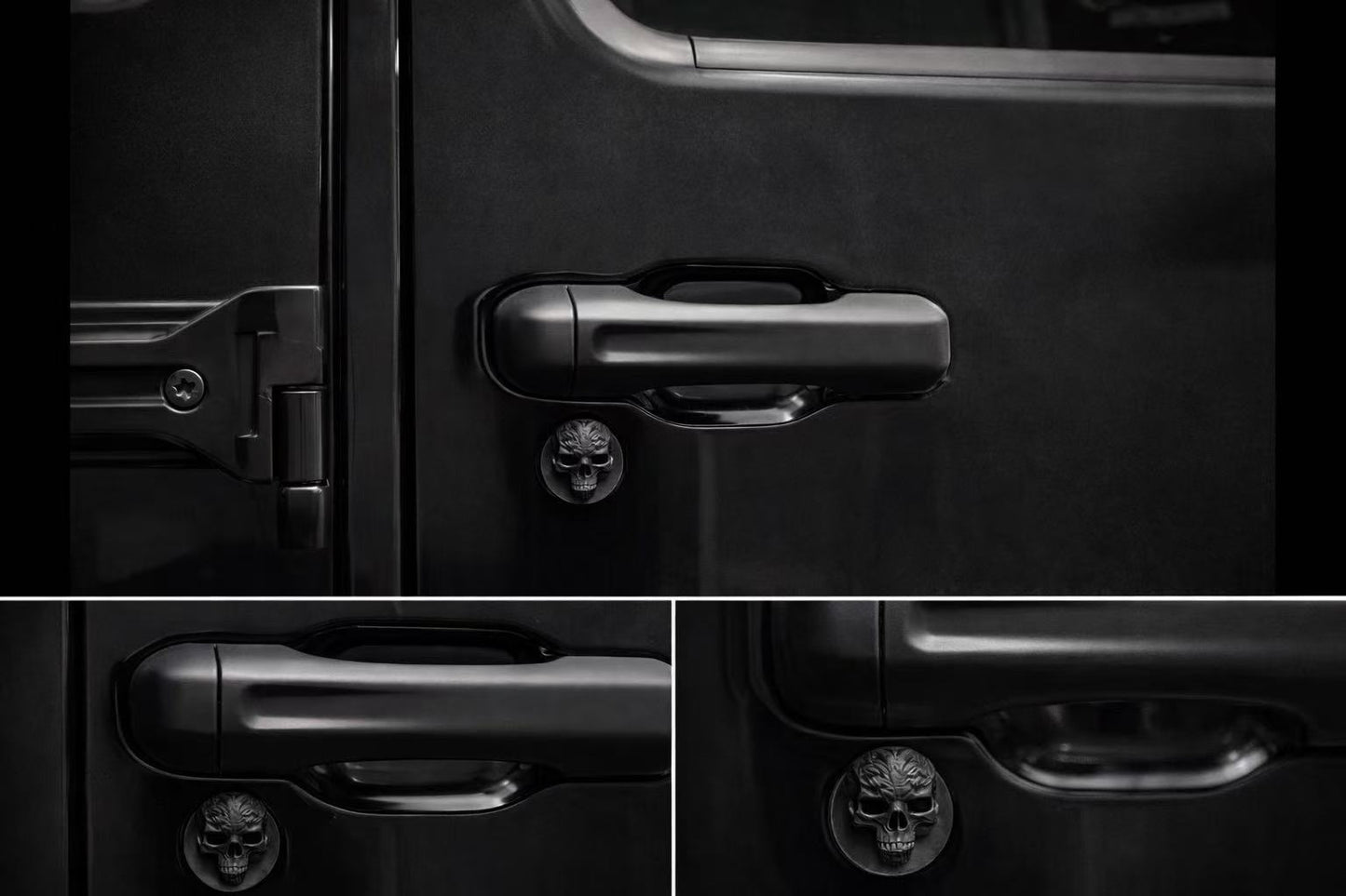 3 x Schlüsselloch Abdeckung Für Wrangler JL 2018+ Skull Passgenau Kein Kleben