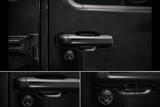 3 x Schlüsselloch Abdeckung Für Wrangler JL 2018+ Skull Passgenau Kein Kleben