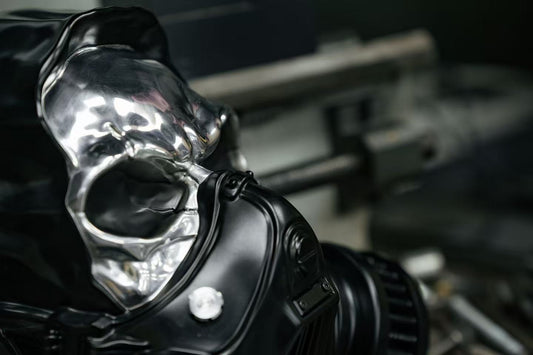 Skull Custom Luftfilter aus Alu-Legierung Black-Silver