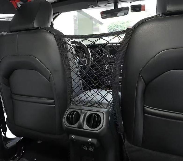Elastisches Staunetz für Jeep Wrangler JL / Gladiator JT – 3-Layer Organizer Netz Mittelkonsole – Interior Storage