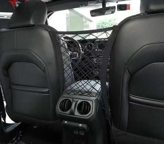 Elastisches Staunetz für Jeep Wrangler JL / Gladiator JT – 3-Layer Organizer Netz Mittelkonsole – Interior Storage