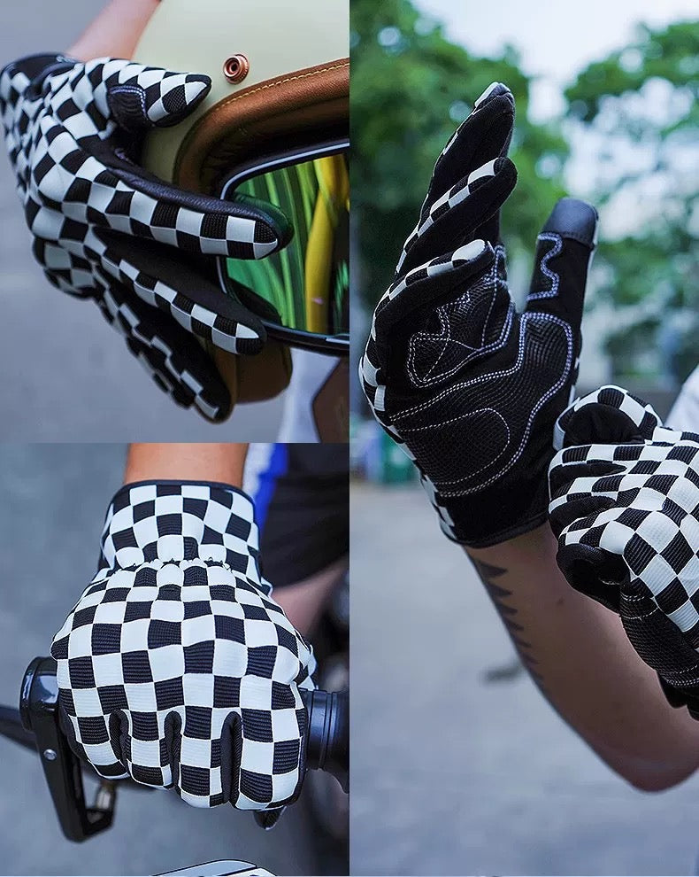 Motorradhandschuhe aus echte Leder Vintage Bobber Gangster Style