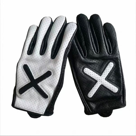 Motorrad handschuhe Leder Vintage Chooper Street Fighter Bobber Gangster Style