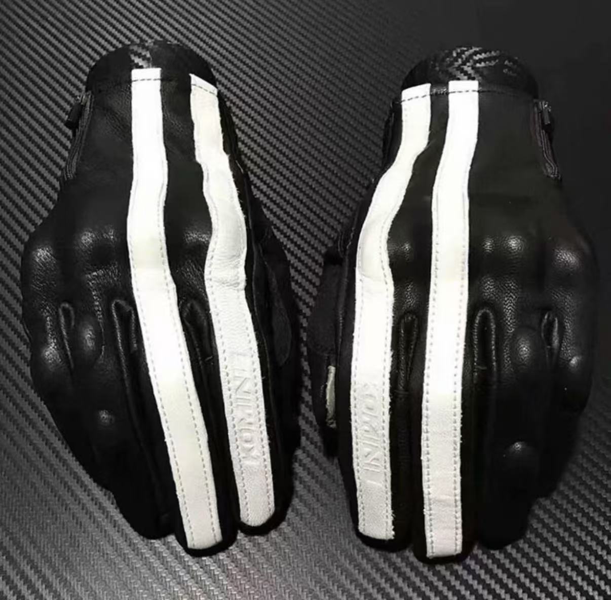 Motorradhandschuhe aus echte Leder Vintage Bobber Gangster Style